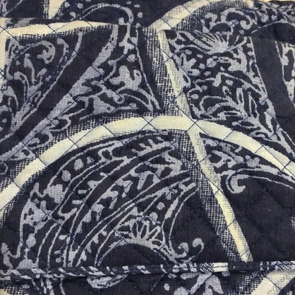 Vera Bradley Womens Adjustable Strap Lined Crossbody Bag Purse Blue Paisley - Picture 11 of 16